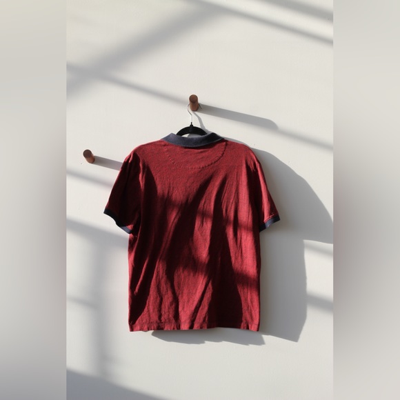 Patterned Red Polo - Picture 2 of 8